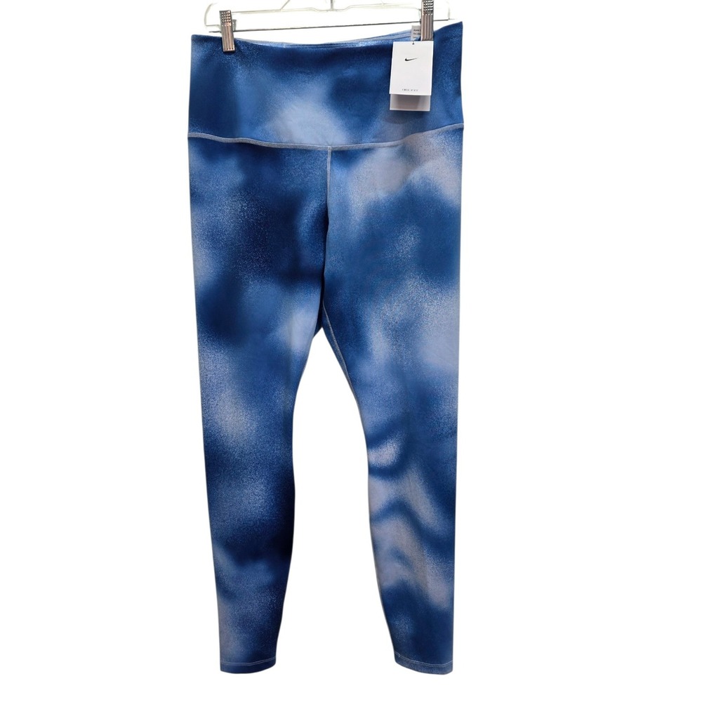 NWT Nike One Dri-FIT Women's Large High Rise Tight Leggings Blue Cloud Wash